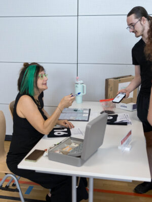 Unsere Orga-Chefin Christina Hommel im Turnrierbüro