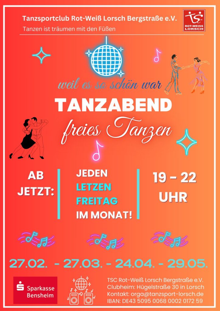 Tanzabend jeden letzten Freitag im Monat